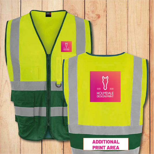 Hi-Vis Vest - Premium - Add Anything (Green)