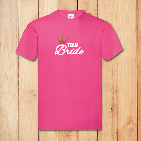 Hen Do T-Shirt - Team Bride (Pink)