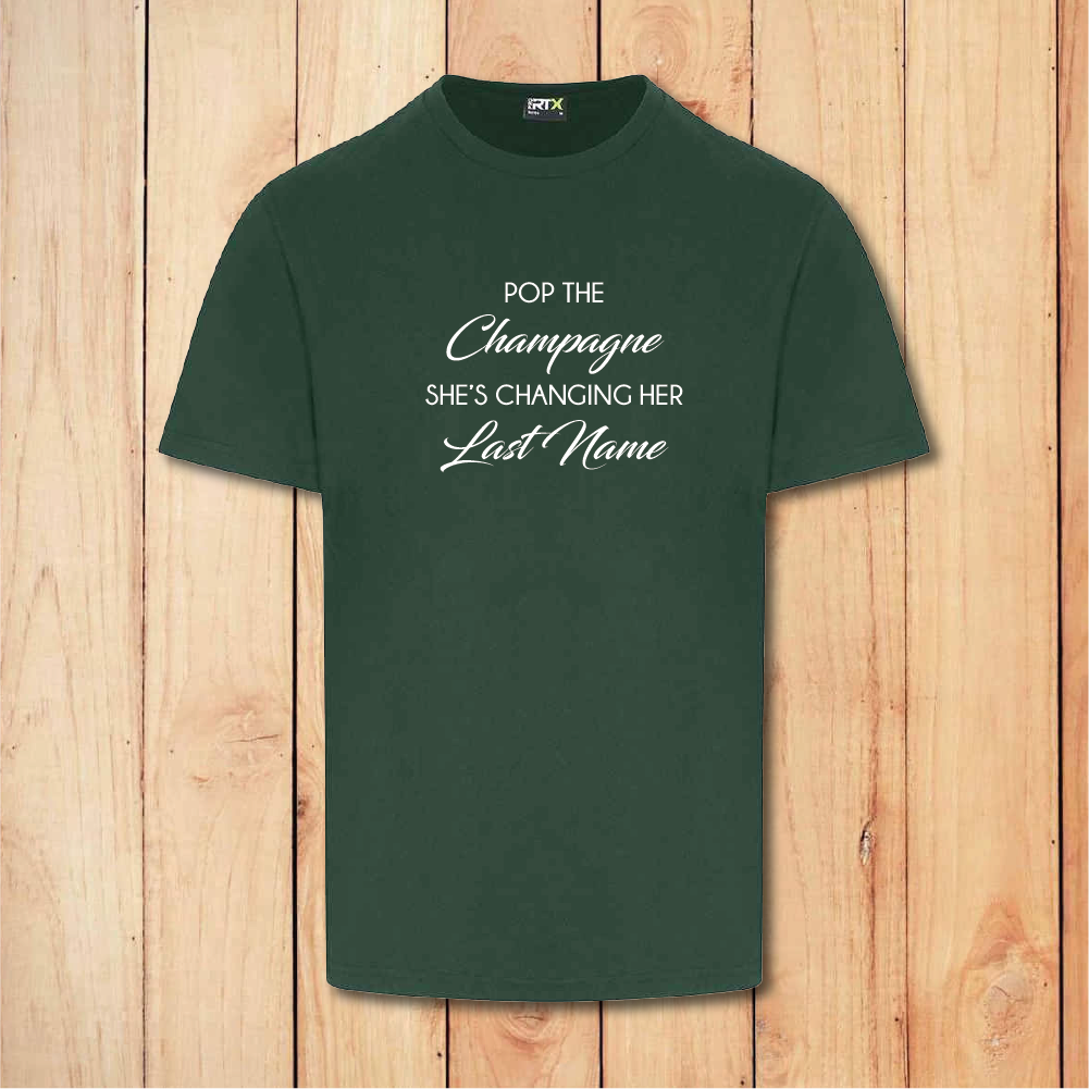 Hen Do T-Shirt - Pop the Champagne - Hen Party (Navy)