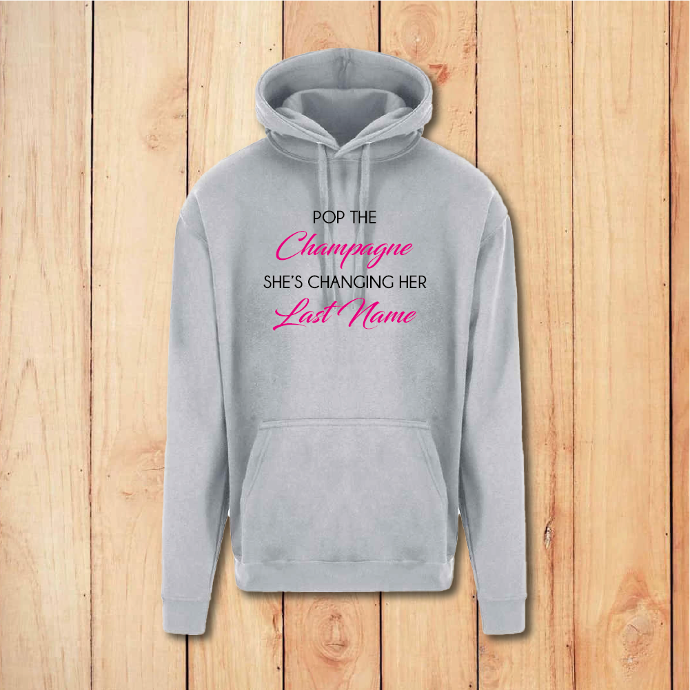 Hen Do Hoodie - Pop the Champagne - Hen Party (Navy)