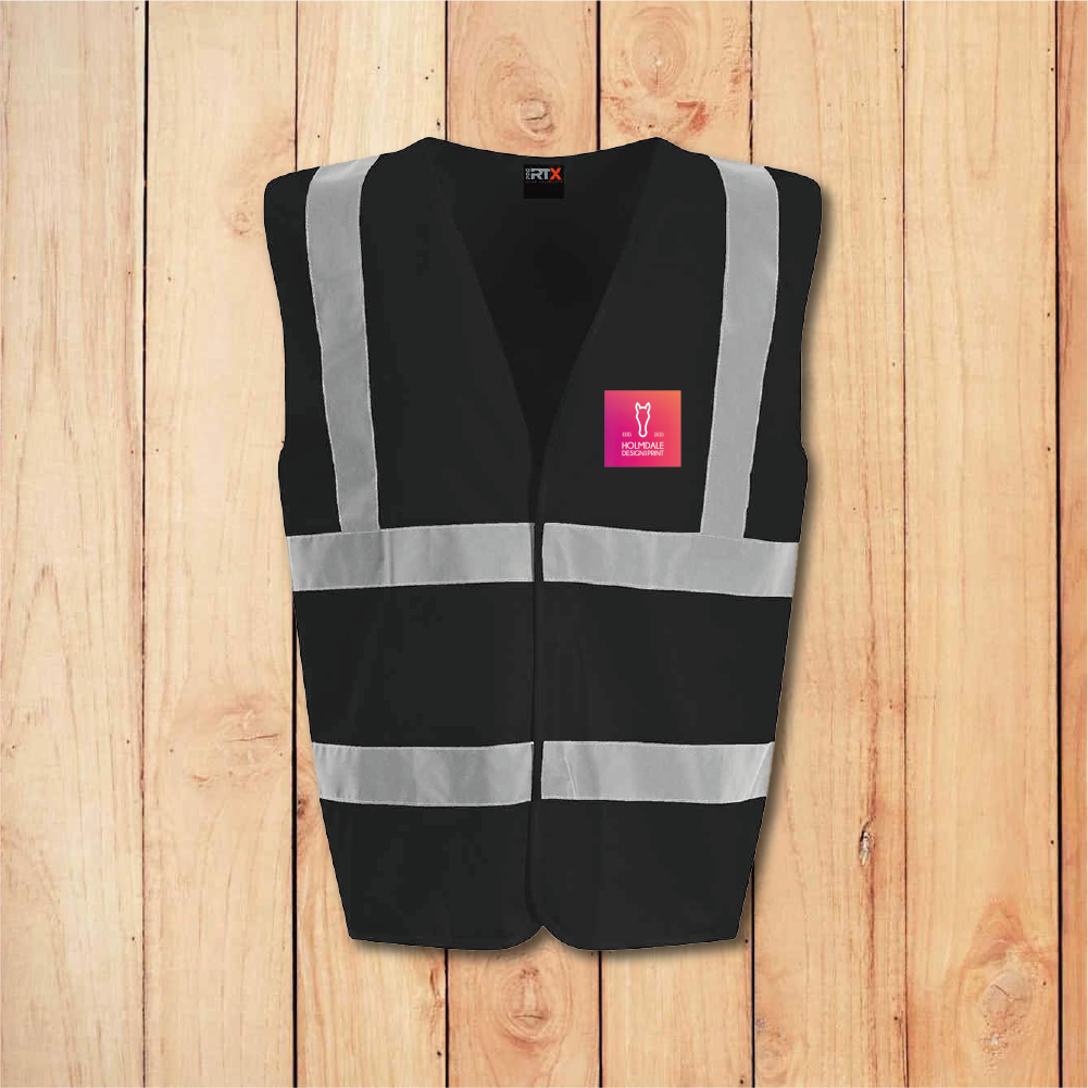 Hi-Vis Vest - Standard - Add Anything (Black)