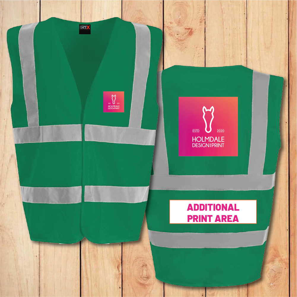 Hi-Vis Vest - Standard - Add Anything (Paramedic Green)