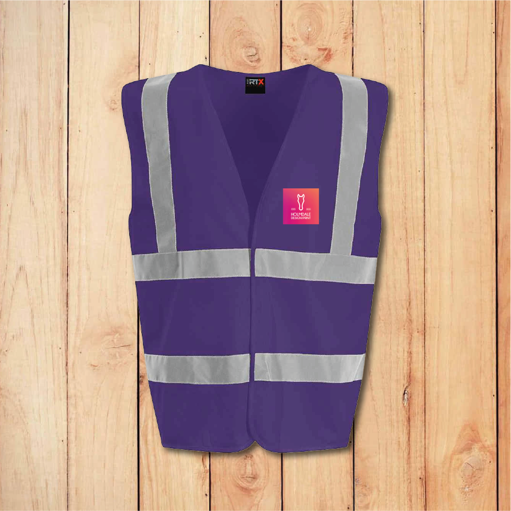 Hi-Vis Vest - Standard - Add Anything (Purple)