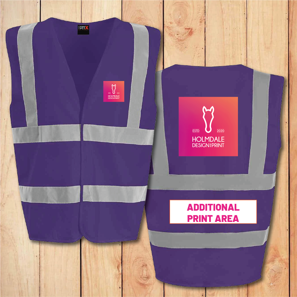 Hi-Vis Vest - Standard - Add Anything (Purple)