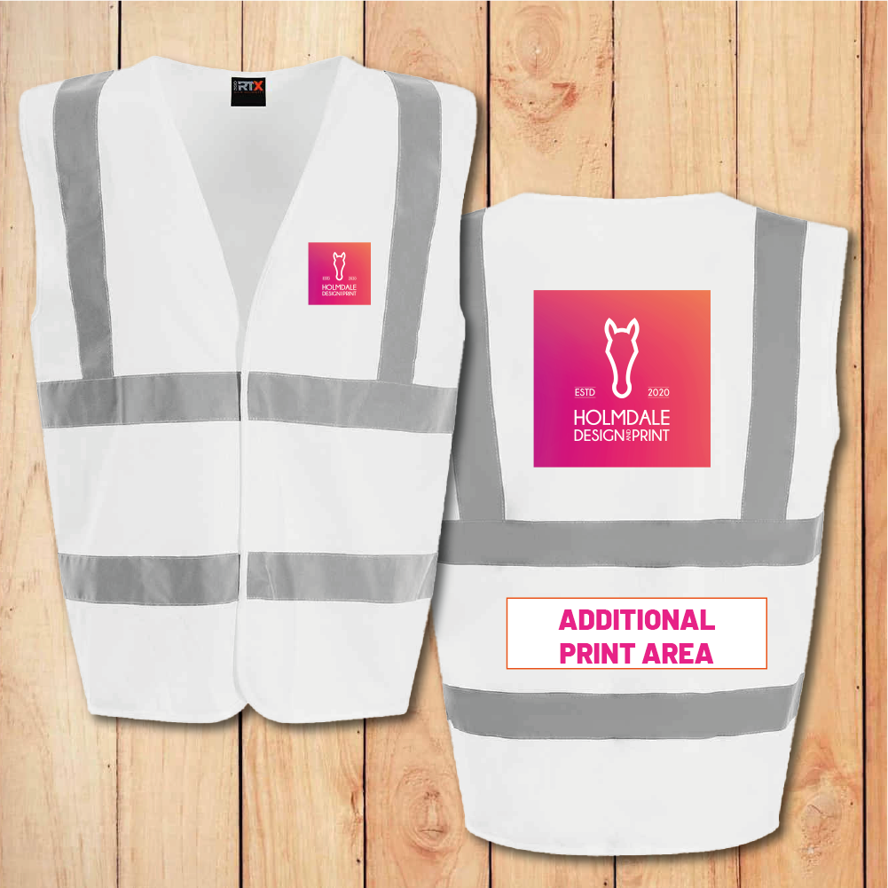 Hi-Vis Vest - Standard - Add Anything (White)