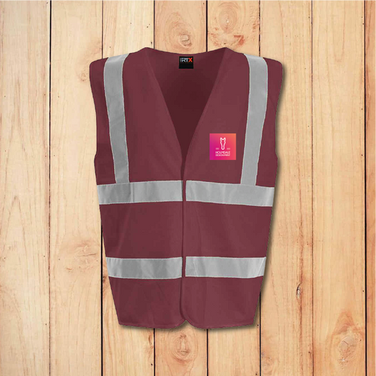Hi-Vis Vest - Standard - Add Anything (Maroon)
