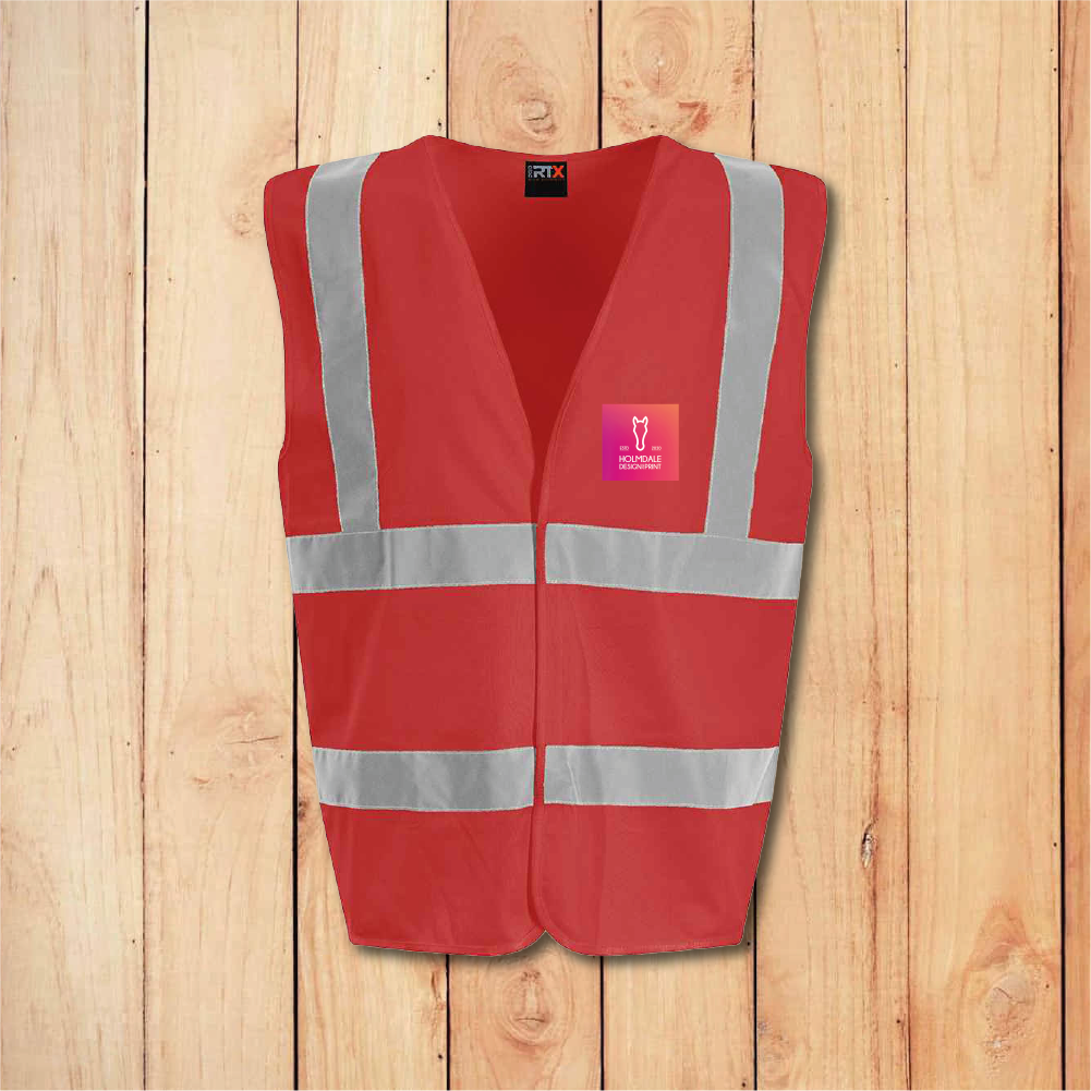 Hi-Vis Vest - Standard - Add Anything (Red)