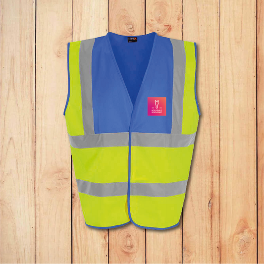 Hi-Vis Vest - Standard - Add Anything (Yellow/Royal Blue)