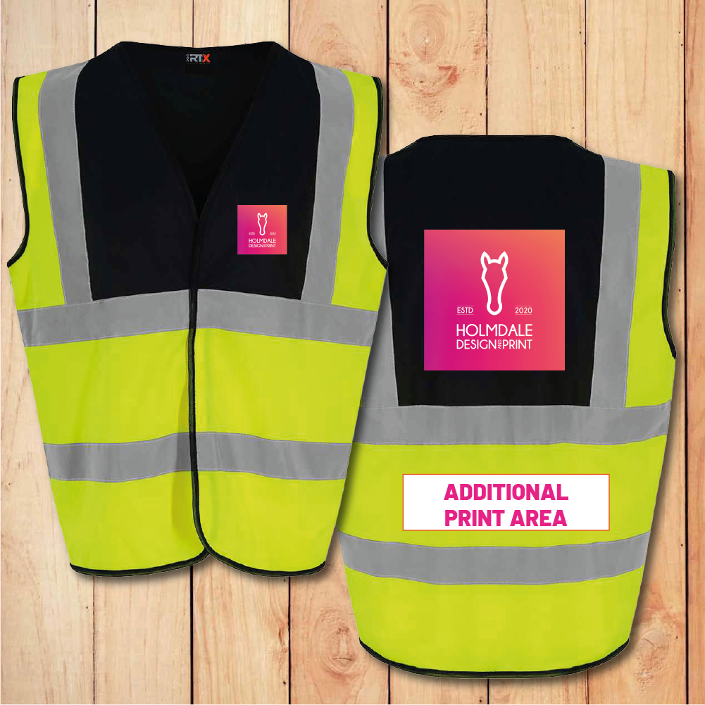 Hi-Vis Vest - Standard - Add Anything (Yellow/Black)