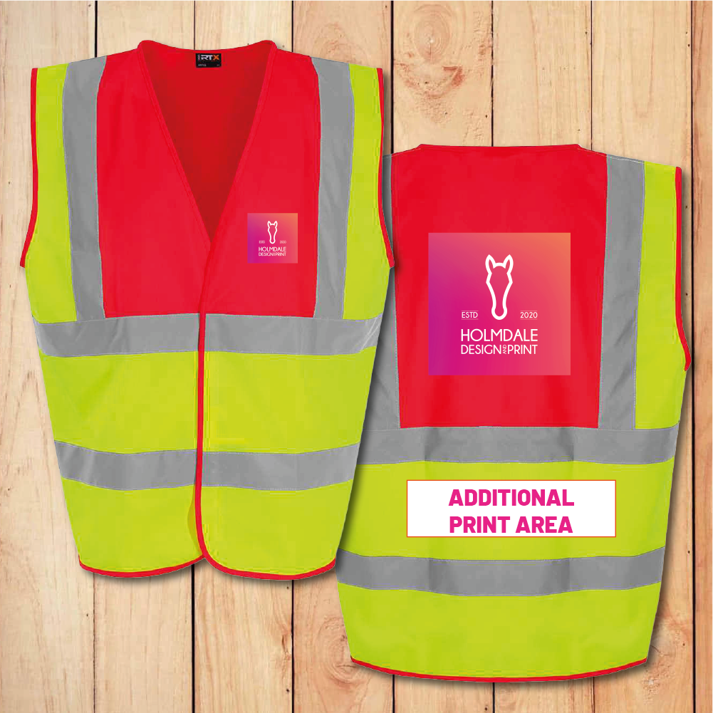 Hi-Vis Vest - Standard - Add Anything (Yellow/Red)