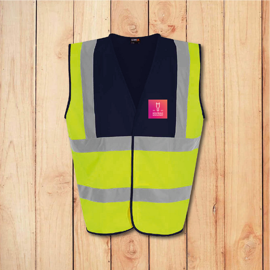 Hi-Vis Vest - Standard - Add Anything (Yellow/Navy)