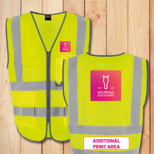 Hi-Vis Vest - Premium - Add Anything (Yellow)