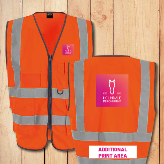 Hi-Vis Vest - Premium - Add Anything (Orange)