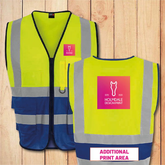 Hi-Vis Vest - Premium - Add Anything (Blue)