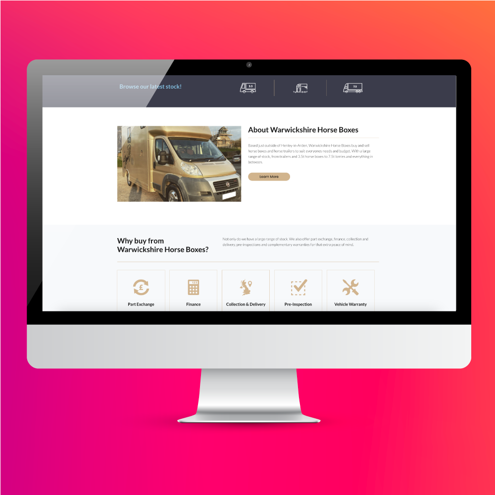 Warwickshire Horse Boxes - Website